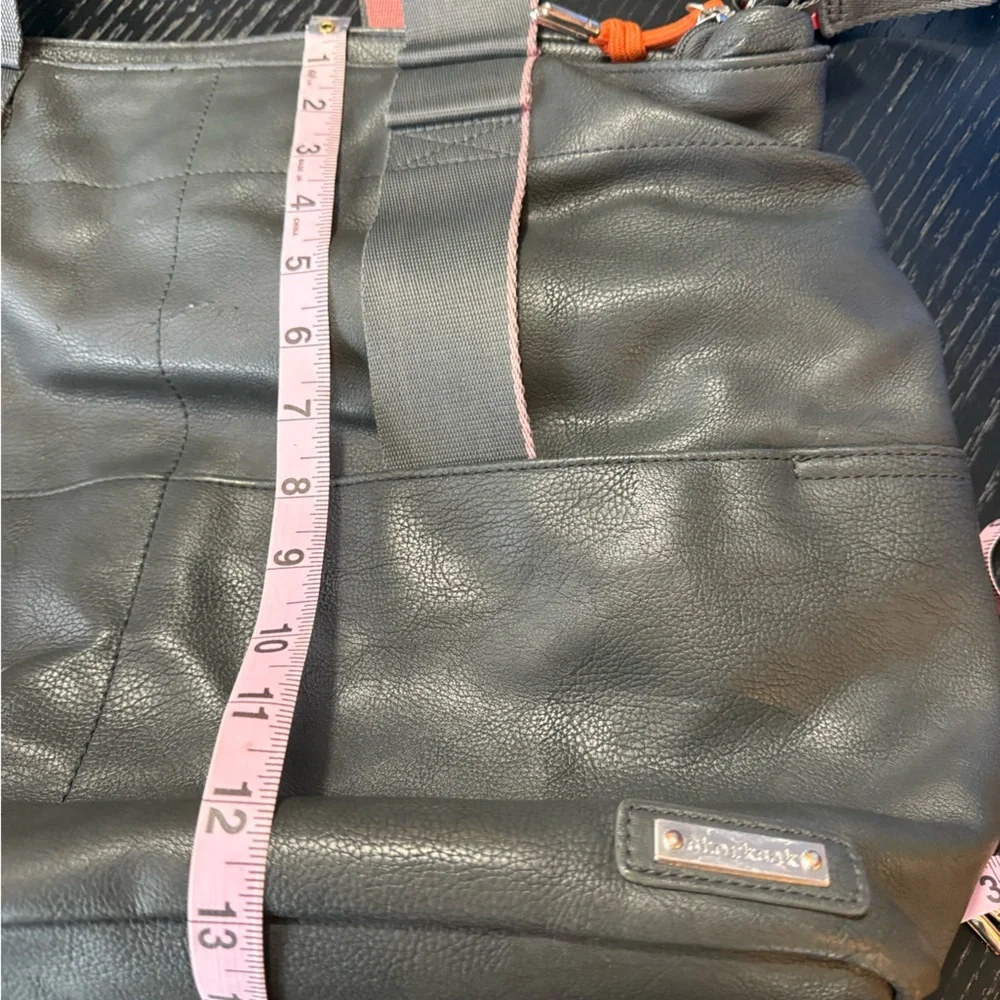 Storksak London Gray Diaper Bag Tote with Crossbody Strap